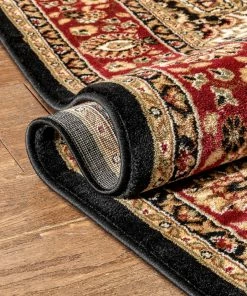 Well Woven Oriental & Persian Medallion Kashan Black Traditional Rug