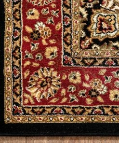 Well Woven Oriental & Persian Medallion Kashan Black Traditional Rug