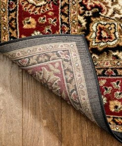 Well Woven Oriental & Persian Medallion Kashan Black Traditional Rug