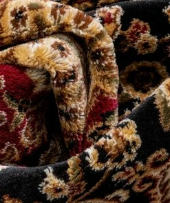 Well Woven Oriental & Persian Medallion Kashan Black Traditional Rug