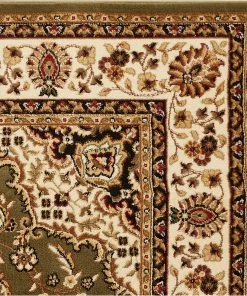 Well Woven Medallion Kashan Traditional Green 31" Square Area Rug