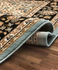 Well Woven Medallion Kashan Light Blue Traditional Rug Oriental & Persian 17 Well Woven Medallion Kashan Light Blue Traditional Rug Oriental & Persian