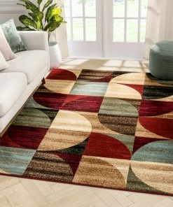 Well Woven Bowery Art Deco Ivory Modern Rug