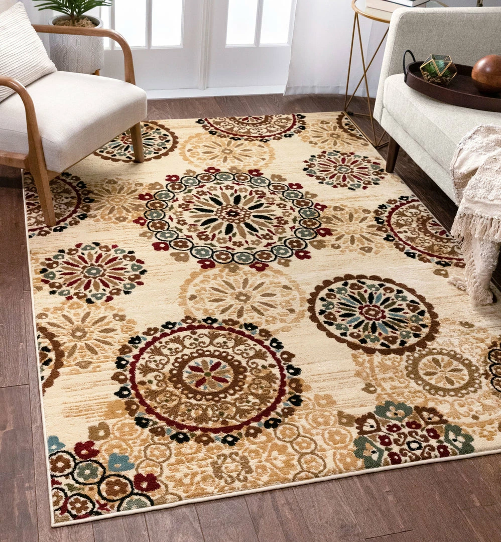 Well Woven Multi Color Sorayah Suzani Multi Modern Rug 7'10" X 9'10" 2 Well Woven Multi Color Sorayah Suzani Multi Modern Rug 7'10" X 9'10"