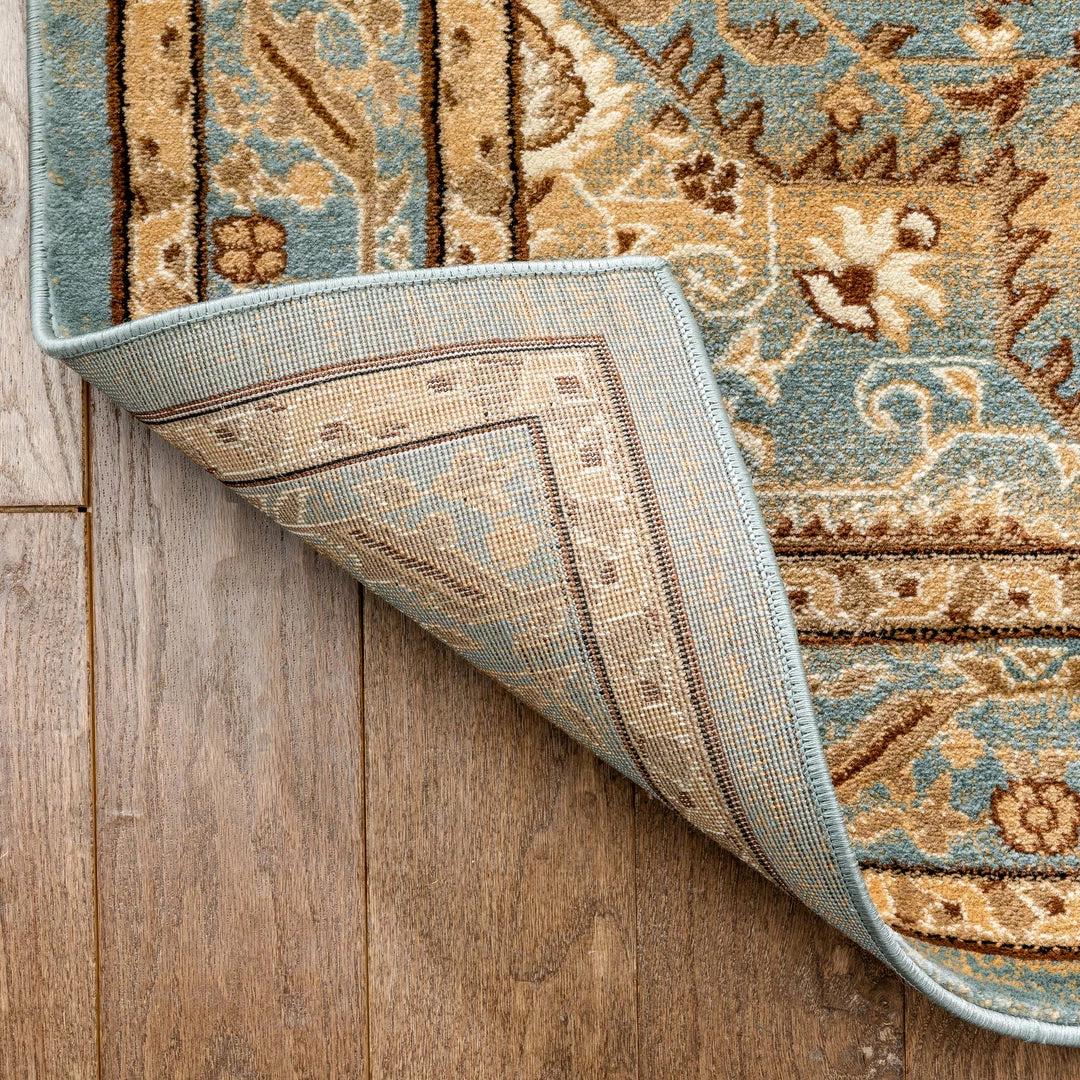 Well Woven Kaibab Light Blue Traditional Medallion Rug Oriental & Persian 4 Well Woven Kaibab Light Blue Traditional Medallion Rug Oriental & Persian