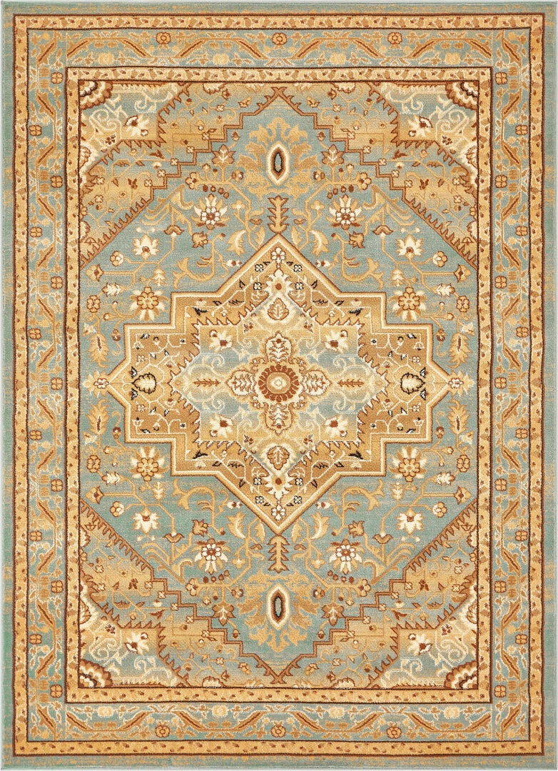 Well Woven Kaibab Light Blue Traditional Medallion Rug Oriental & Persian 2 Well Woven Kaibab Light Blue Traditional Medallion Rug Oriental & Persian