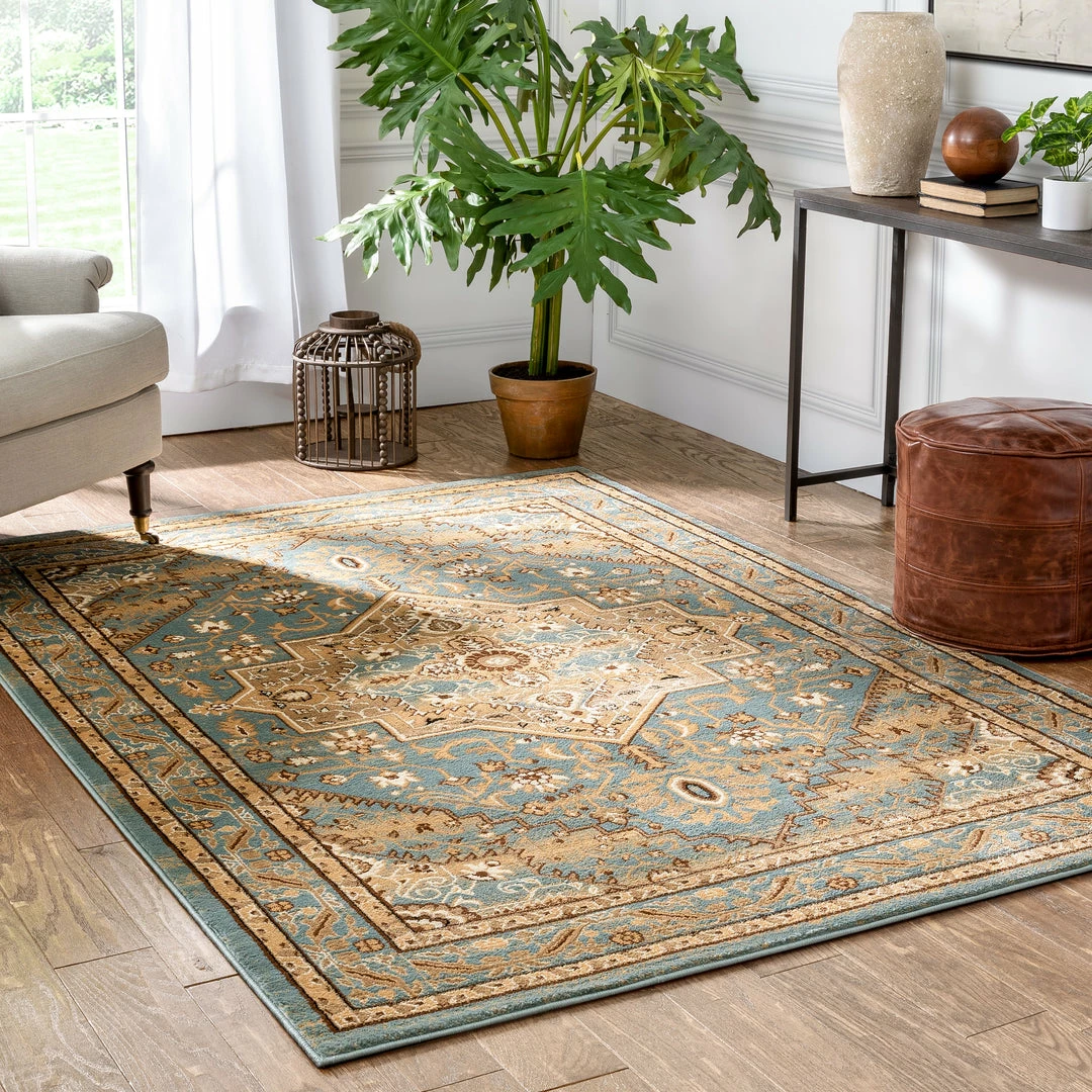 Well Woven Kaibab Light Blue Traditional Medallion Rug Oriental & Persian 7 Well Woven Kaibab Light Blue Traditional Medallion Rug Oriental & Persian