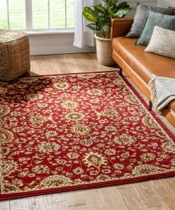 Well Woven Bahia Traditional Oriental Persian Red Rug