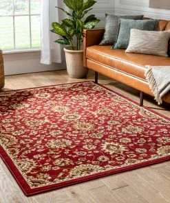 Well Woven Bahia Traditional Oriental Persian Red Rug