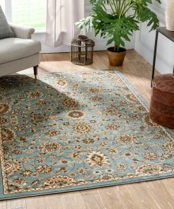 Well Woven Bahia Traditional Oriental Persian Blue Rug
