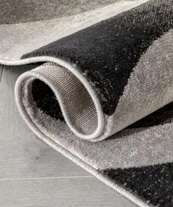 Well Woven Avi Modern Geometric Grey Blue Rug