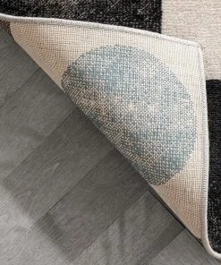 Well Woven Avi Modern Geometric Grey Blue Rug