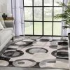 Well Woven Avi Modern Geometric Grey Green Rug