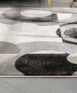 Well Woven Avi Modern Geometric Grey Green Rug