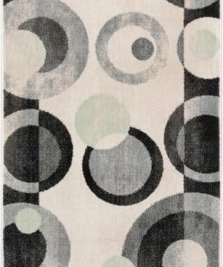 Well Woven Avi Modern Geometric Grey Green Rug