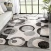 Well Woven Avi Modern Geometric Grey Black Rug