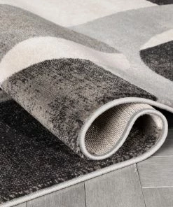 Well Woven Avi Modern Geometric Grey Blush Rug