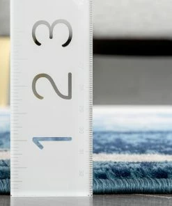 Well Woven Shai Modern Geometric Grey Blue Rug