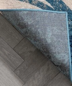 Well Woven Shai Modern Geometric Grey Blue Rug