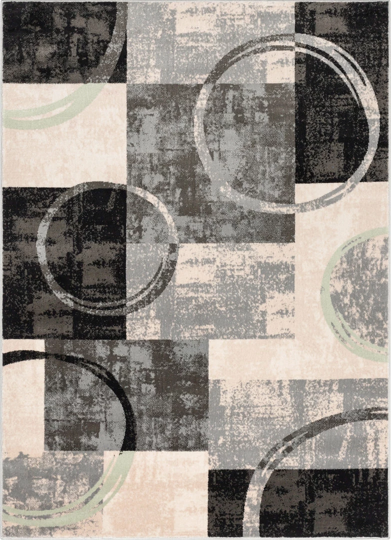 Well Woven Shai Modern Geometric Grey Green Rug 2 Well Woven Shai Modern Geometric Grey Green Rug