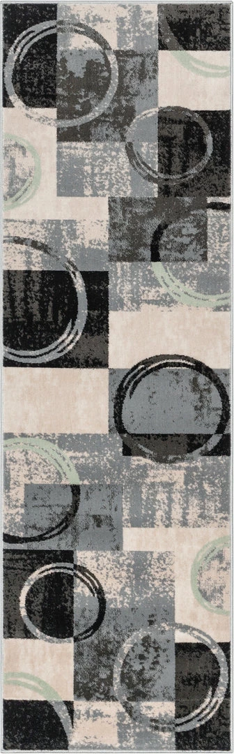 Well Woven Shai Modern Geometric Grey Green Rug 6 Well Woven Shai Modern Geometric Grey Green Rug