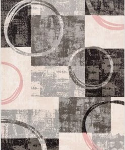 Well Woven Shai Modern Geometric Grey Blush Rug