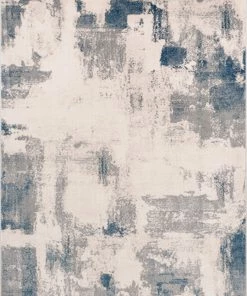 Well Woven Kalia Modern Abstract Grey Blue Rug Geometric
