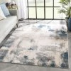Well Woven Kalia Modern Abstract Grey Blue Rug Geometric
