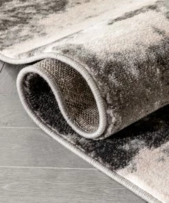 Well Woven Kalia Modern Abstract Grey Black Rug Geometric