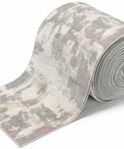 Well Woven Geometric Custom Size Runner Kalia Abstract Modern Grey Blush 27 Inch Wide X Choose Your Length Hallway Runner Rug