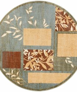 Well Woven Hannover Light Blue Modern 5'3" Round Rug