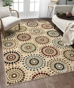 Well Woven Orchid Fields Ivory Contemporary Rug