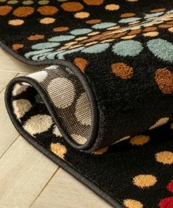 Well Woven Orchid Fields Black Contemporary Rug