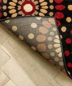 Well Woven Orchid Fields Black Contemporary Rug