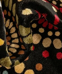 Well Woven Orchid Fields Black Contemporary Rug