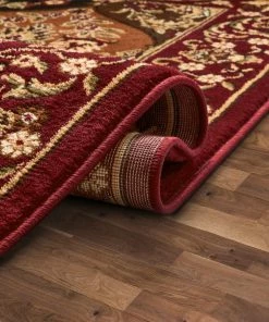 Well Woven Wentworth Panel Red Traditional Rug 5'3" X 6'10" Oval 14 Well Woven Wentworth Panel Red Traditional Rug 5'3