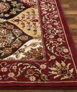 Well Woven Wentworth Panel Red Traditional Rug 5'3" X 6'10" Oval 12 Well Woven Wentworth Panel Red Traditional Rug 5'3