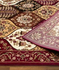 Well Woven Wentworth Panel Red Traditional Rug 5'3" X 6'10" Oval 10 Well Woven Wentworth Panel Red Traditional Rug 5'3