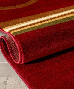 Well Woven Arcs & Shapes Red Modern Rug 18 Well Woven Arcs & Shapes Red Modern Rug