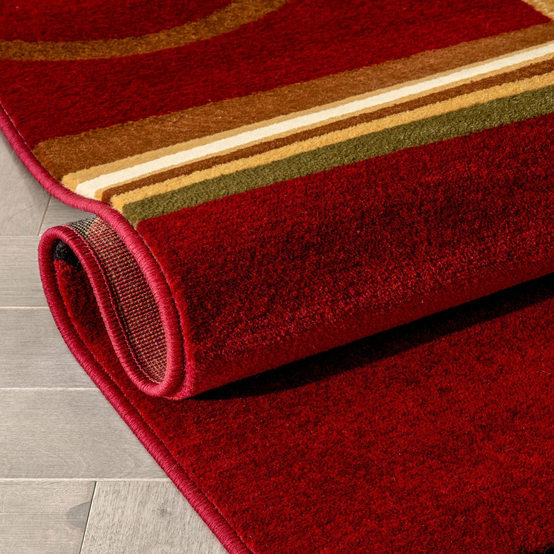 Well Woven Arcs & Shapes Red Modern Rug 5 Well Woven Arcs & Shapes Red Modern Rug