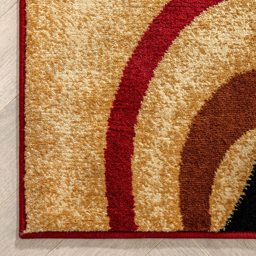 Well Woven Arcs & Shapes Red Modern Rug 4 Well Woven Arcs & Shapes Red Modern Rug