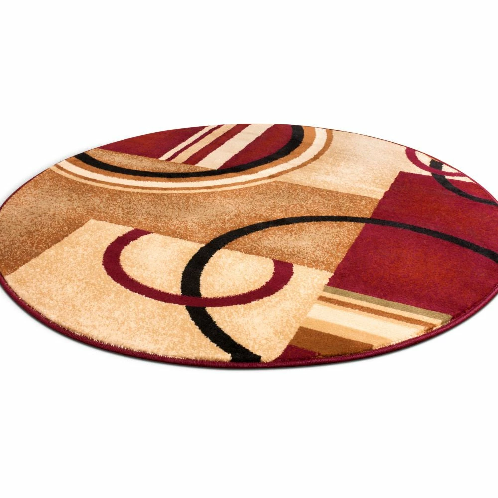 Well Woven Arcs & Shapes Red Modern Rug 14 Well Woven Arcs & Shapes Red Modern Rug