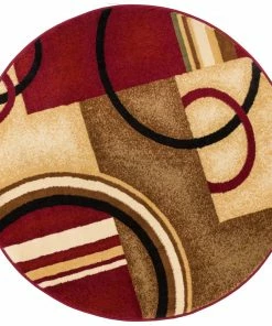 Well Woven Arcs & Shapes Red Modern Rug 26 Well Woven Arcs & Shapes Red Modern Rug