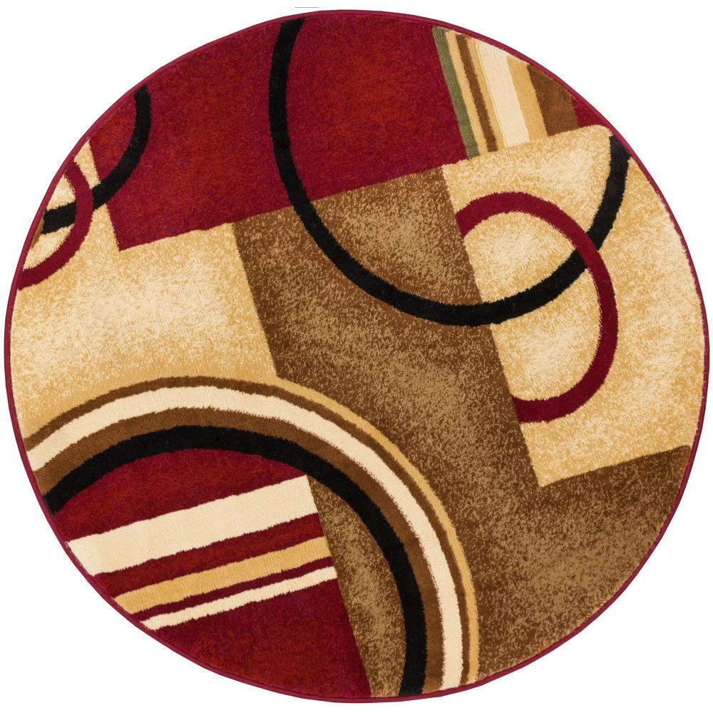Well Woven Arcs & Shapes Red Modern Rug 13 Well Woven Arcs & Shapes Red Modern Rug