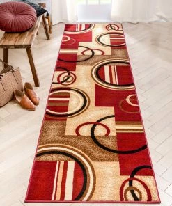 Well Woven Arcs & Shapes Red Modern Rug 23 Well Woven Arcs & Shapes Red Modern Rug