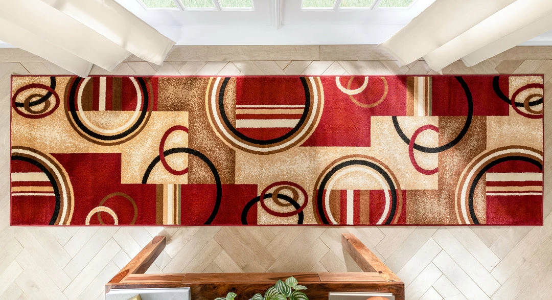 Well Woven Arcs & Shapes Red Modern Rug 11 Well Woven Arcs & Shapes Red Modern Rug