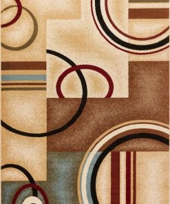 Well Woven Arcs & Shapes Ivory Modern Rug