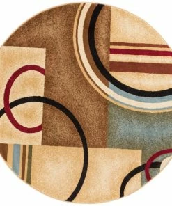 Well Woven Arcs & Shapes Ivory Modern Rug