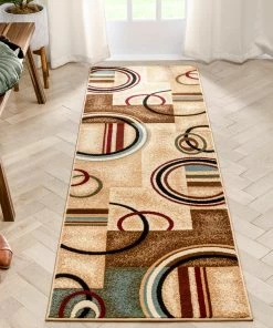 Well Woven Arcs & Shapes Ivory Modern Rug