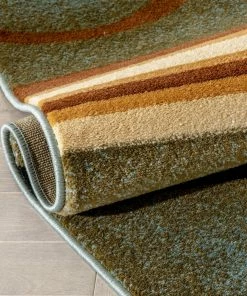 Well Woven Arcs & Shapes Light Blue Modern Rug Test